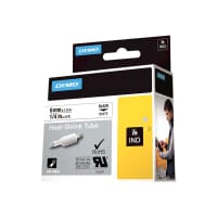 DYMO RhinoPRO Heat shrink tubing - Polyolefin - black on white - Roll (0.6 cm x 1.5 m) sleeves - for Rhino 4200, 6000, 6000 Hard Case Kit