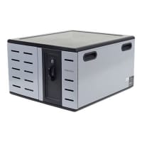 Ergotron Zip12 Charging Desktop Cabinet - Cabinet unit for 12 tablets / notebooks - steel - black, silver - screen size: up to 14 Inches