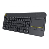 Logitech Wireless Touch Keyboard K400 Plus - Keyboard with Touchpad - Wireless - 2.4 GHz, USB Dongle Included - Layout: English - Colour: Black