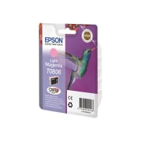 Epson (T0806) Light Magenta Original Ink Cartridge Capacity 7.4ml Blister Ink Cartridge For Stylus Photo P50, PX650, PX660, PX700, PX710, PX720, PX730, PX800, PX810, PX820, PX830 (C13T08064011) - Epson Hummingbird