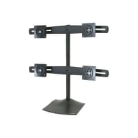 Ergotron DS100 Quad-Monitor Desk Stand - Stand for quad flat panel - aluminium, steel - black - screen size: up to 24 Inches