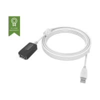 Vision Techconnect USB Extension Cable 5m - USB (F) to USB (M), USB 2.0, Active, White
