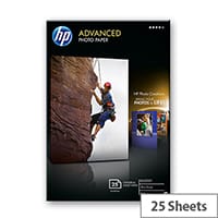 HP Advanced Glossy Photo Paper Glossy 100 x 150 mm 250 g/m² 25 sheet(s) Photo Paper