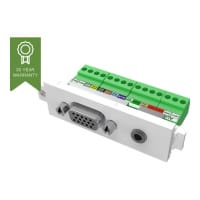 VISION TechConnect 3 VGA+3.5mm module - Modular facility plate snap-in - HD-15, mini-phone stereo 3.5 mm