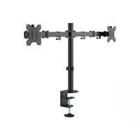 Vision VFM-DPD Monitor Desk Post - Desk mount for 2 LCD displays - steel - black - screen size: 13"-27"
