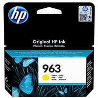 HP 963 Yellow Ink Cartridge - Original, 10.7ml, for Officejet Pro Printers 9010, 9012, 9013, 9014, 9015, 9016, 9019/Premier, 9020, 9022, 9023, 9025 - HP No 963