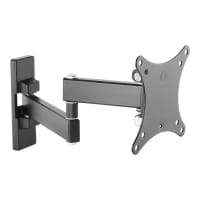 Vision VFM-WA1X1B - Mounting kit (wall arm) for Monitor - cold-rolled steel - black - screen size: 13"-27"