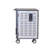 Ergotron Zip40 - Cart charge and management for 40 tablets / notebooks - lockable - steel - grey, white - screen size: up to 15.6"