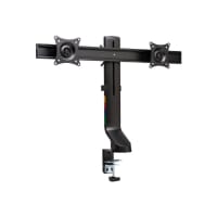 Kensington SmartFit Space-Saving Dual Monitor Arm - Desk mount for 2 monitors (Tilt & Swivel) - black - screen size: up to 27" - desktop, C-clamp, grommet