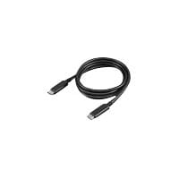 Lenovo - USB cable - USB-C (M) to USB-C (M) - 20 V - 5 A - 1 m - 4K support, USB Power Delivery (5A, 100W) - black - for ThinkBook 14 G2 ITL; 15 G2 ITL; ThinkPad E14 Gen 2; Yoga Slim 7 Carbon 13