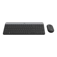 Logitech Slim Wireless Combo MK470 - Keyboard and mouse set - wireless - 2.4 GHz - QWERTY - UK - graphite