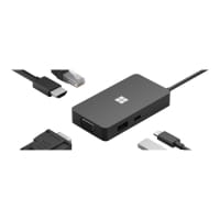 Microsoft USB-C Travel Hub - Docking station - USB-C - VGA, HDMI - GigE - Colour: Black