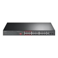TP-Link TL-SL1226P - Switch - unmanaged - 24 x 10/100 (PoE+) + 2 x 10/100/1000 + 2 x combo Gigabit SFP - desktop, rack-mountable - PoE+ (250 W)