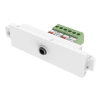 VISION TC3 - Modular facility plate kit with snap-ins and cables - mini-phone stereo 3.5 mm - white - 1-gang