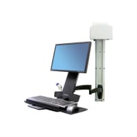 Ergotron 200 Series Combo Arm - Mounting kit for LCD display / keyboard / mouse / bar code scanner - steel - black - screen size: up to 24 inch