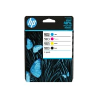HP 903 Ink Cartridge Multipack - Black, Yellow, Cyan, Magenta, Original, for Officejet Printers 69XX; Officejet Pro 69XX - HP No 903