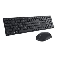 Dell Pro KM5221W Wireless Keyboard and Mouse Set - 2.4 GHz Radio Frequency Connectivity USB Dongle - QWERTY UK English Layout - Windows, Mac and Chrome Compatible - Battery Powered - Colour: Black