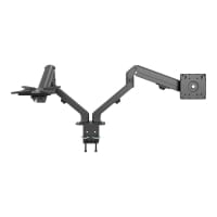 Vision VFM-DAD/4 - Mounting kit - for 2 LCD displays or LCD display and notebook/tablet (adjustable arm) - aluminium, steel - matte black - screen size: 17"-27" - desk-mountable