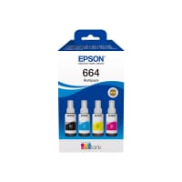 Epson EcoTank 664 - 4-pack - black, yellow, cyan, magenta - original - ink tank - for Epson L380, L395, L495; EcoTank ET-2650, L1455, L656; EcoTank ITS L3050, L3060, L3070