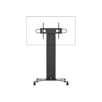 Vision - Cart - motorised - for flat panel - trolley - steel - matte black - screen size: 47"-90"