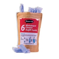 ShowMe Pack of 6 Whiteboard Cleaner Refill Sachets WCE500R6