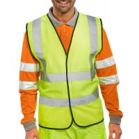 Beeswift En Iso 20471 Vest Orange (Bulk Pack) Saturn Yellow S (Box of 100)