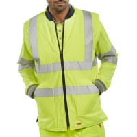 Beeswift Reversible Hi-Vis Bodywarmer Vest Size 3XL Saturn Yellow & Navy Blue Ref BWENGSYXXXL