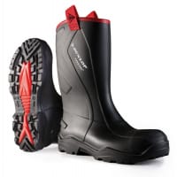 Dunlop Purofort Plus Rugged Safety Rigger Boots Size 10 Black Ref C76204310