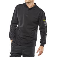 Beeswift Arc Flash Long Sleeve Fire Retardant Polo Shirt Size 5XL Navy Blue Ref CARC1N5XL