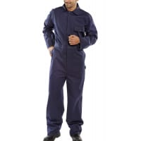 Beeswift Cotton Drill Boilersuit Work Overall Size 38 Navy Blue Ref CDBSN38