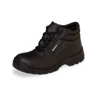 Beeswift 4 D-Ring Safety Boots With Midsole Protection PU/Leather Size 11 (46) Black - Steel Toe Cap , Shock Absorber Heel, Anti-static, Oil Resistant Sole, Slip resistant Ref CDDCMSBL11
