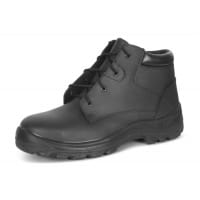 Beeswift Ladies Chukka Boots PU/Leather Size 7 (41) Black - Steel Toe Cap & Midsole Protection, Shock Absorber Heel, Anti-static, Slip Resistant Ref CF14BL07