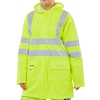 Beeswift Fire Retardant Jacket Anti-static Size 5XL Saturn Yellow Ref CFRLR55SY5XL