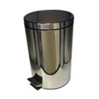 12L Click Medical Stainless Steel Pedal Bin – Silver - Hygienic Foot-Operated Waste Disposal with Plastic Liner