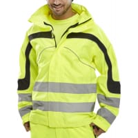 Beeswift Eton High Visibility Breathable EN471 Jacket Size 5XL Saturn Yellow Ref ET45SY5XL