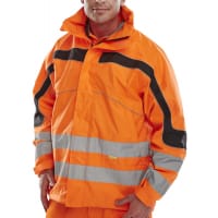 Beeswift Eton High Visibility Breathable EN471 Jacket Size 5XL Orange Ref ET46OR5XL