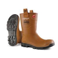 Dunlop Purofort Rigpro Full Safety Fur Lined Tan 10
