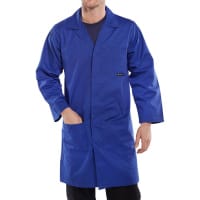 Beeswift Poly Cotton Warehouse Coat Royal Blue 34