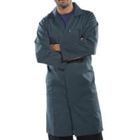 Beeswift Poly Cotton Warehouse Coat 36in Chest Spruce Green Ref PCWCS36