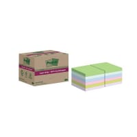 Post-it Super Sticky Recycled 76x76mm Assorted Pack of 12 654 RSS12COL