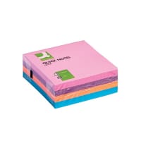 Q-Connect Ultra Cube 76x76mm Memo Pads - 320 Sheets, Assorted Colours
