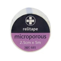 Reliance Medical Relitape Microporous Tape 2.5cmx5m (Pack of 12) 685