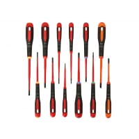 Bahco BE-9878SL ERGO Slim VDE Insulated Screwdriver Set, 12 Piece