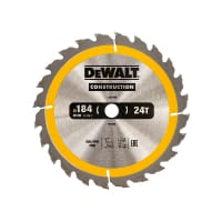 DEWALT Portable Construction Circular Saw Blade 184x16mmx24T