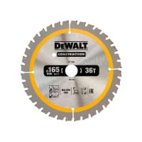 DEWALT Cordless Construction Trim Saw Blade 165x20mmx36T