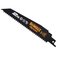 DEWALT 2X Life Wood & Nail Reciprocating Blade 152mmx6 TPI Pack of 5