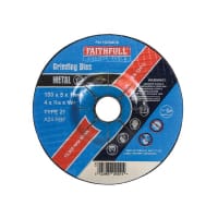 Faithfull Depressed Centre Metal Grinding Disc 100x5x16mm