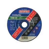Faithfull Depressed Centre Stone Grinding Disc 100x6x16mm