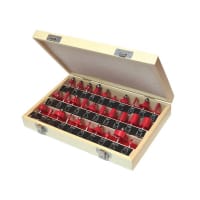 Faithfull 1/4in TCT Router Bit Set, 30 Piece