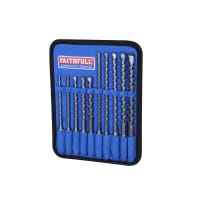 Faithfull SDS Plus Drill Bit Set, 10 Piece